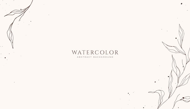 Vector abstract horizontal watercolor background neutral light brown yellow colored empty space background illustration