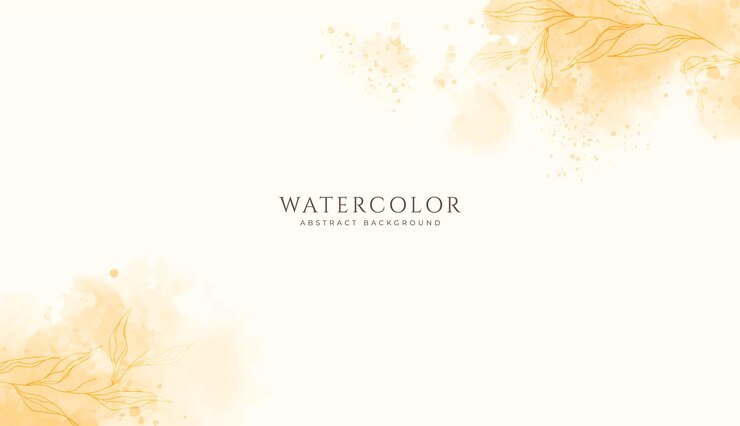 Abstract horizontal watercolor background Neutral light brown yellow colored empty space background illustration