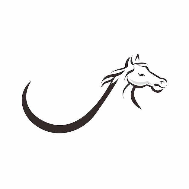 Abstract horse logo animal logo