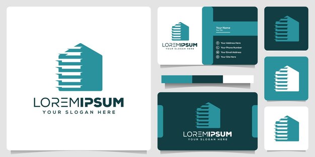 abstract house logo template