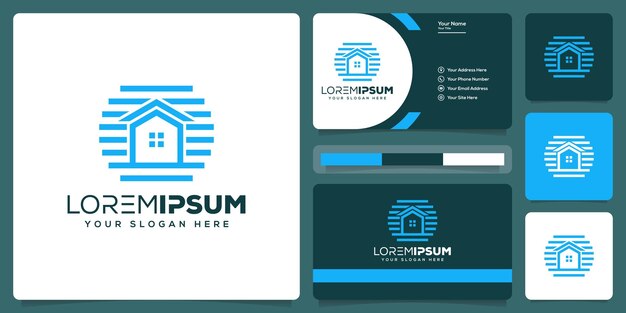 abstract house logo template