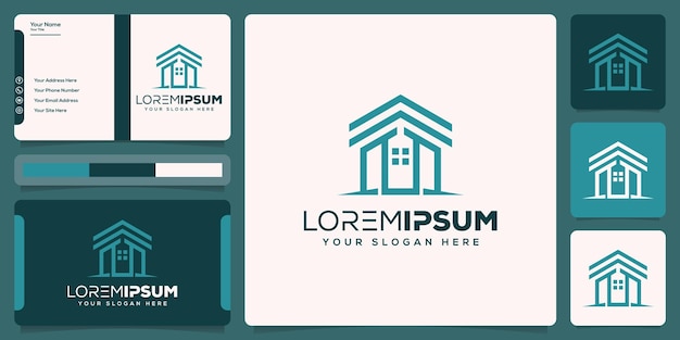 abstract house logo template