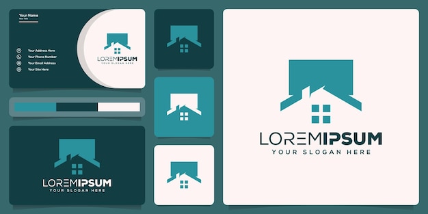 abstract house logo template