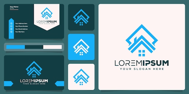 abstract house logo template