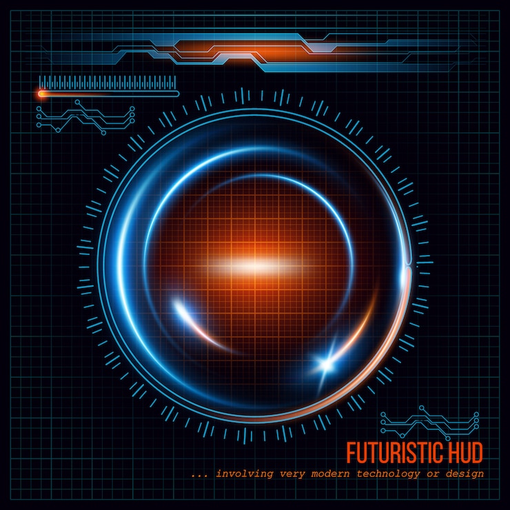 Vector abstract hud futuristic background