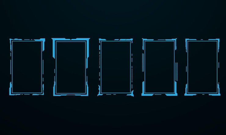 Vector abstract hud ui gui future futuristic screen system virtual designx9