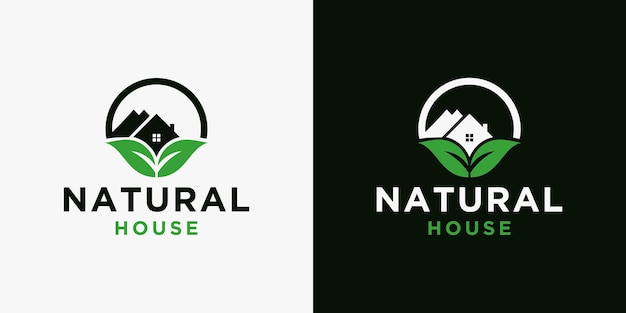 abstract huisontwerp, vectorgroen huisontwerp, milieuvriendelijk huis met natuurconcept