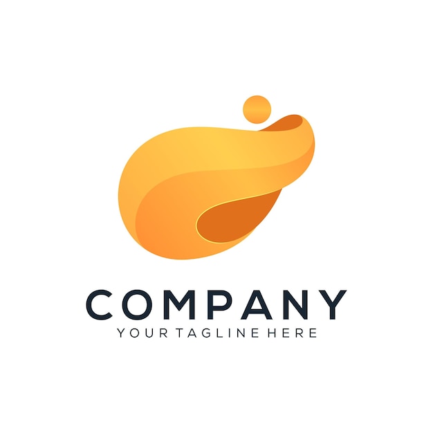 abstract human logo design