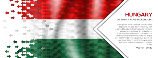 Abstract Hungary Flag Banner and Background with Arrow Shape Trading Exchange Investment concept