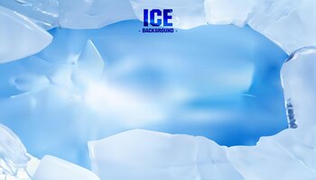 Abstract ice frame for vector background vector 3d