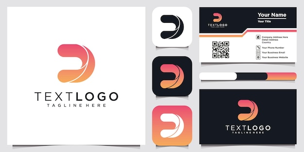 Абстрактные значки для начальной буквы d значок шаблона дизайна логотипа и визитной карточки