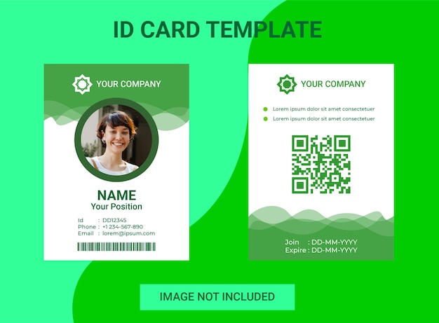 Vector abstract id card template