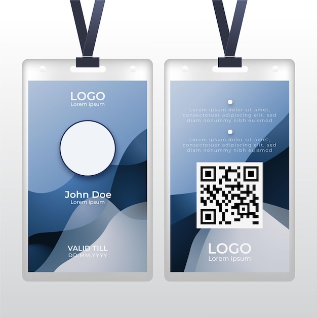 Vector abstract id card with photo space