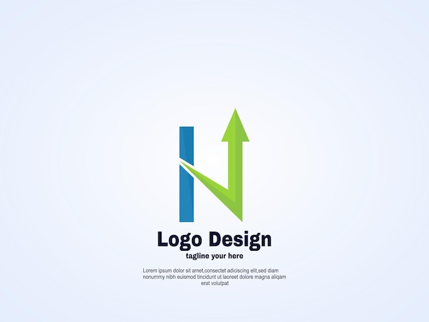abstract idee aanvankelijk n marketing stock logo ontwerp sjabloon