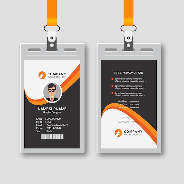 Vector abstract identity cards template concept