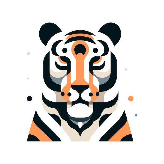 Vector abstract illustratie van het hoofd van de tijger
