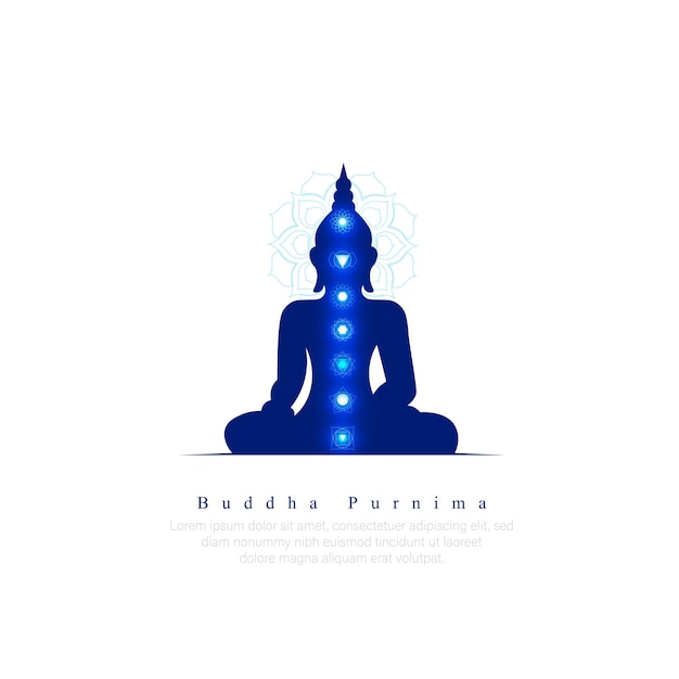 Abstract illustration of buddha purnima background.