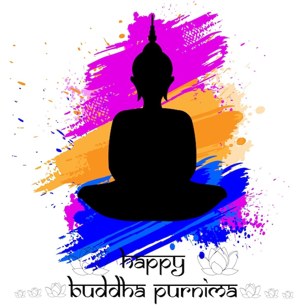 Abstract illustration of buddha purnima background.