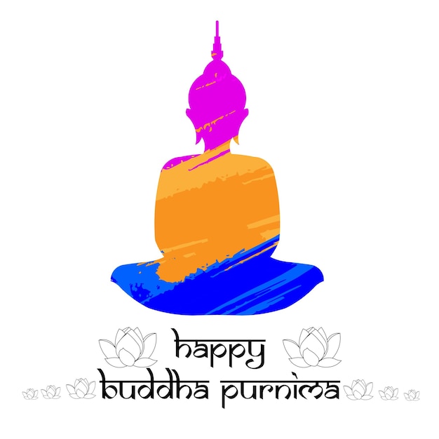 abstract illustration of Buddha Purnima Background.