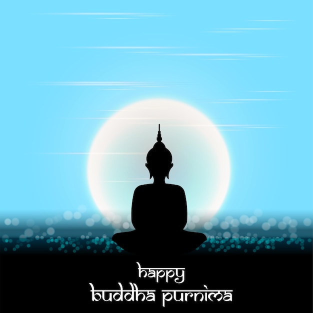 abstract illustration of Buddha Purnima Background.