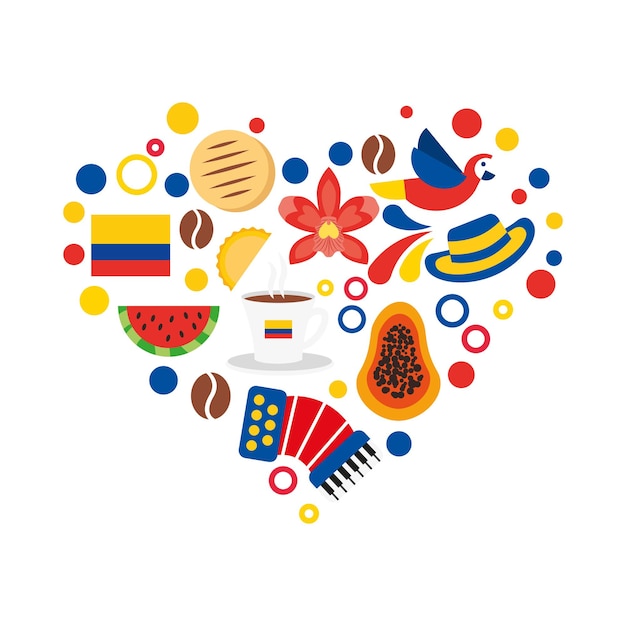 Abstract illustration of colombia