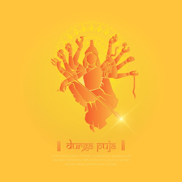 abstract illustration of durga puja.