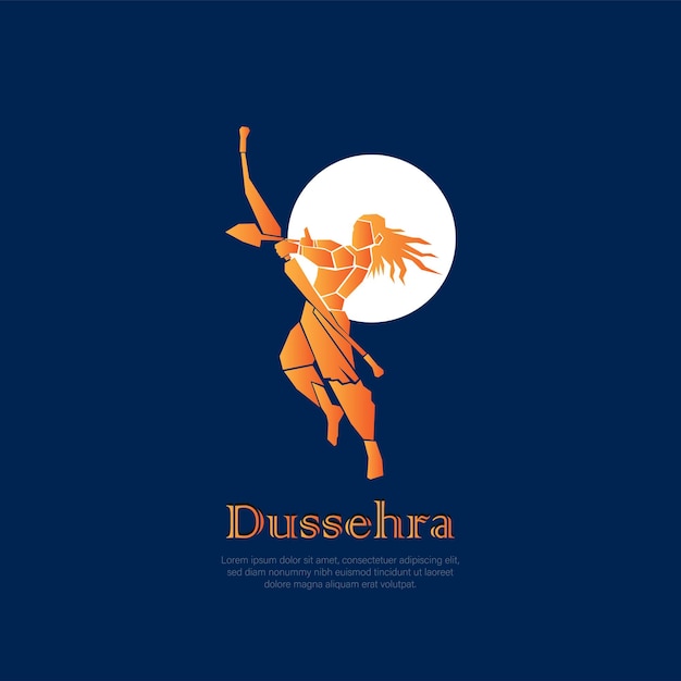 Vector abstract illustration of dussehra. vector