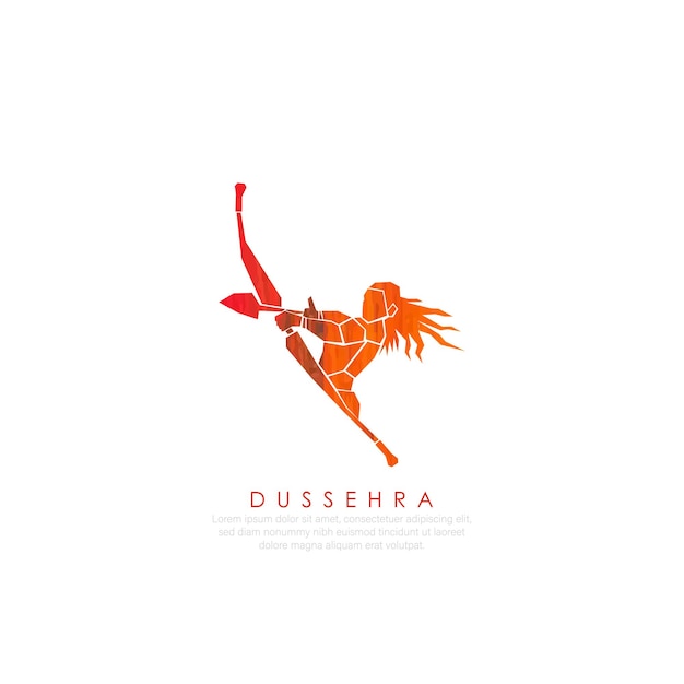 abstract illustration of dussehra. vector