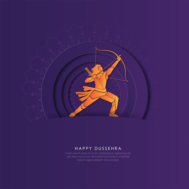 abstract illustration of dussehra. vector