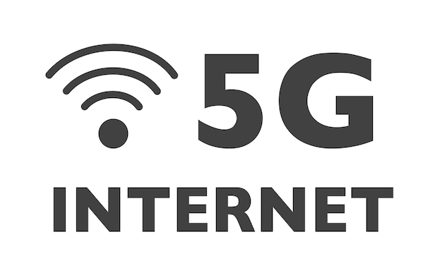 5g インターネットを使用した抽象的なイラスト。無線移動通信サービスのコンセプト。