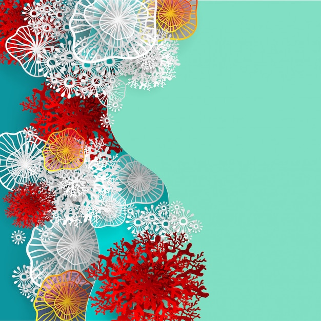 Abstract illustration with corals