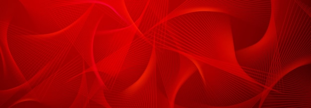 赤い背景の線で作られたスピログラフフィギュアの抽象的なイラスト
