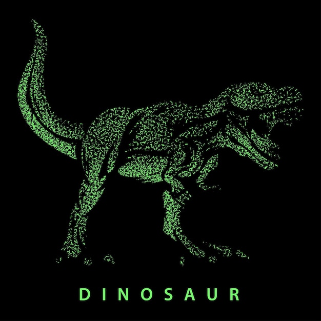 Абстрактное изображение частицы динозавра