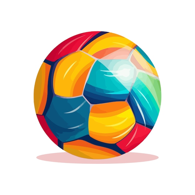 Vettore immagine astratta del pallone da calcio pallone da calcio carino isolato su sfondo bianco