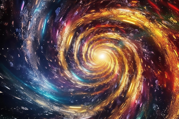 Un'immagine astratta di una galassia a spirale