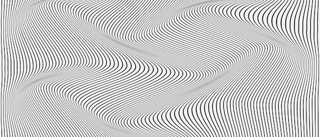 波のスタイルで線を描いた抽象的な画像