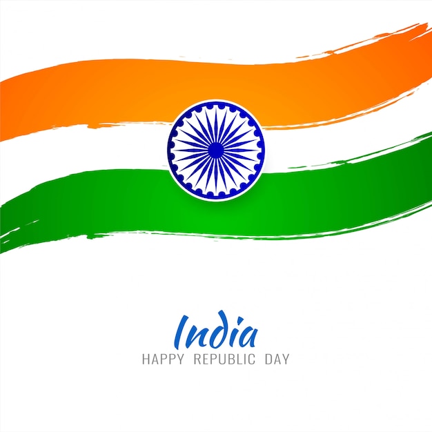 Abstract indian flag theme tricolor background