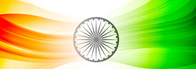 Abstract indian independence day banner