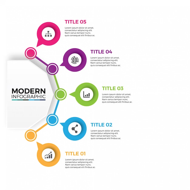 Modello astratto di progettazione infografica