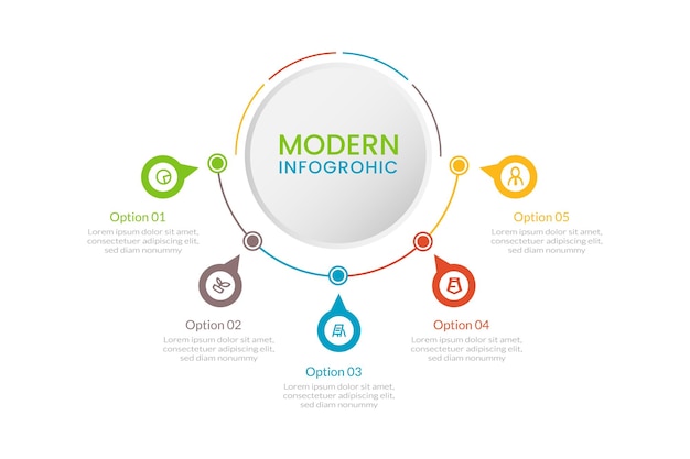 abstract infographics number options template vector illustration can be used for workflow layout