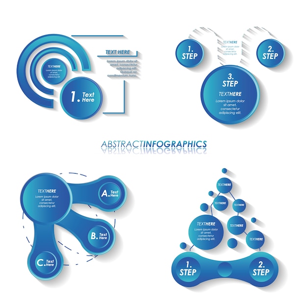 추상 Infographics 스케치 설정 아이콘