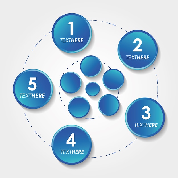 Abstract infographics with numbers sketches