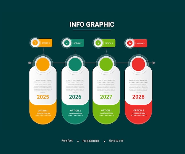 Abstract infographics workflow template