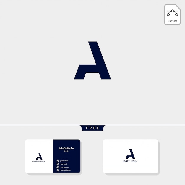 Вектор Абстрактный начальный шаблон a, логотип и дизайн визитной карточки включают
