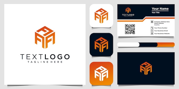 Абстрактная буквица a логотип дизайн шаблона и визитная карточка