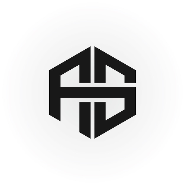 Абстрактная начальная буква AG или логотип GA черного цвета на белом фоне
