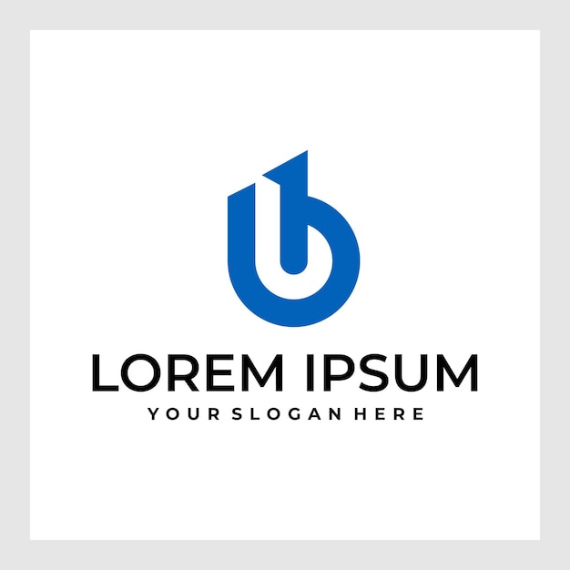 抽象的な頭文字 OB または BO ロゴ。会社の頭文字は、BO または OB です。