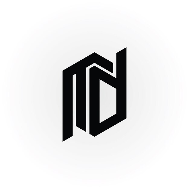 Premium Vector Abstract initial letter rd or dr logo in black color