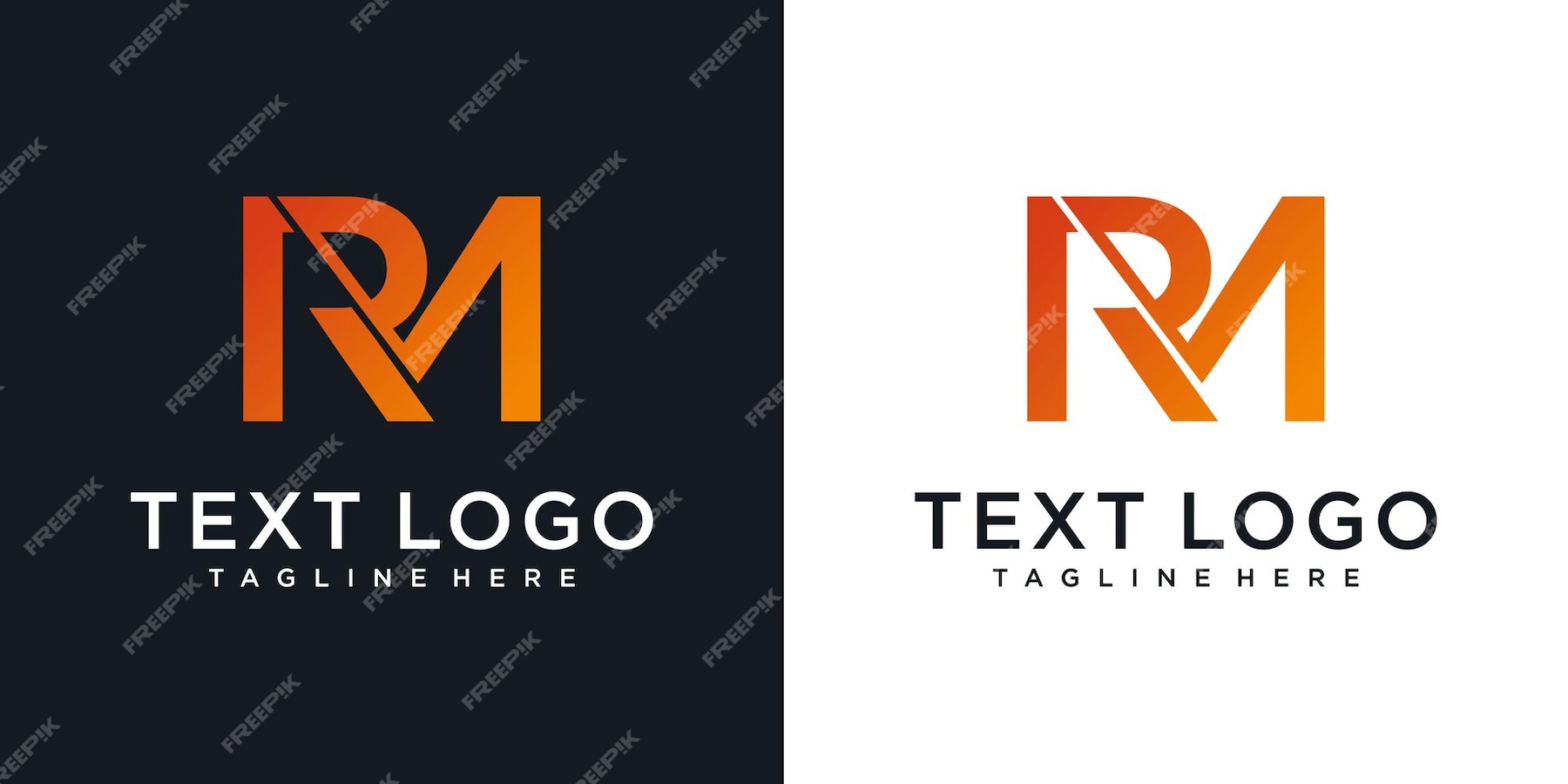 Premium Vector | Abstract initial letter rm r m minimal logo design