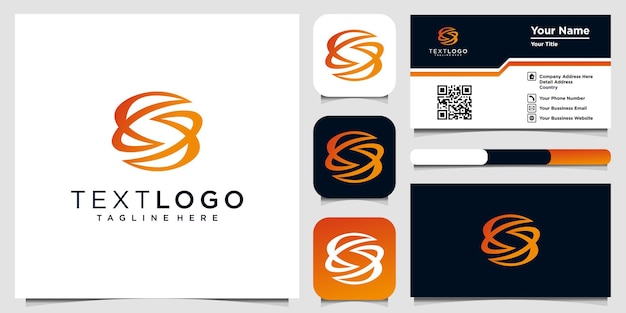 Абстрактная буквица s логотип дизайн шаблона и визитная карточка